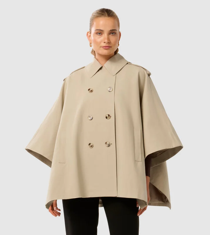 forever new  TINA Cape Trench Jacket for Women | Best Price UAE
